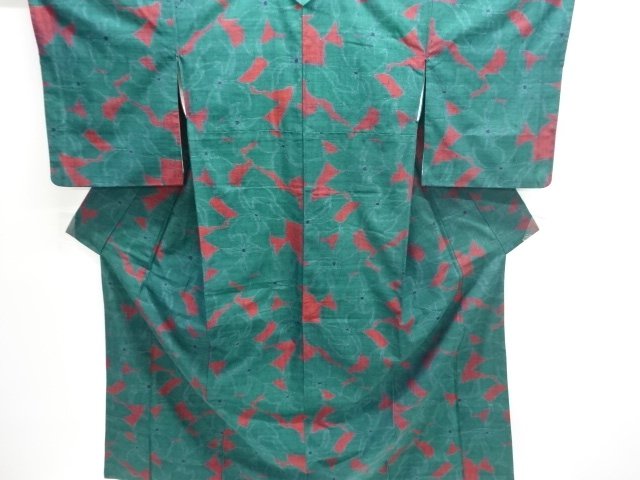 JAPANESE KIMONO / TSUMUGI / WOVEN FLOWER 